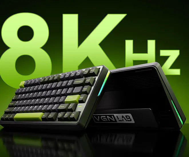 VGN Neon Pro Magnetic Switch Keyboard 8K Polling Rate RGB Lighting Maxed Out, Multi-Mode Connectivity for All Scenarios