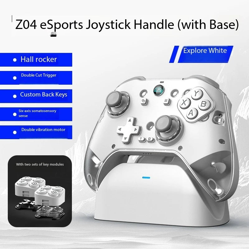 Z04 Wireless Controller Charging Base Magnetic Steam Wireless Gaming Controller Hall Joystick Gamepad Android/iOS/PC