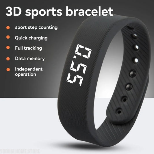 Smart Bracelet LED Digital Waterproof Smart Clock Smartband With running pedometer Monitor Smart Band Vibration Alarm Reminder