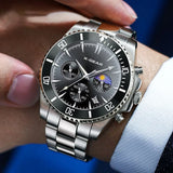 X-GEAR Fashion Mens Watches for Men Sport Waterproof Stainless Steel Quartz Watch Luxury Man Business Luminous Clock
