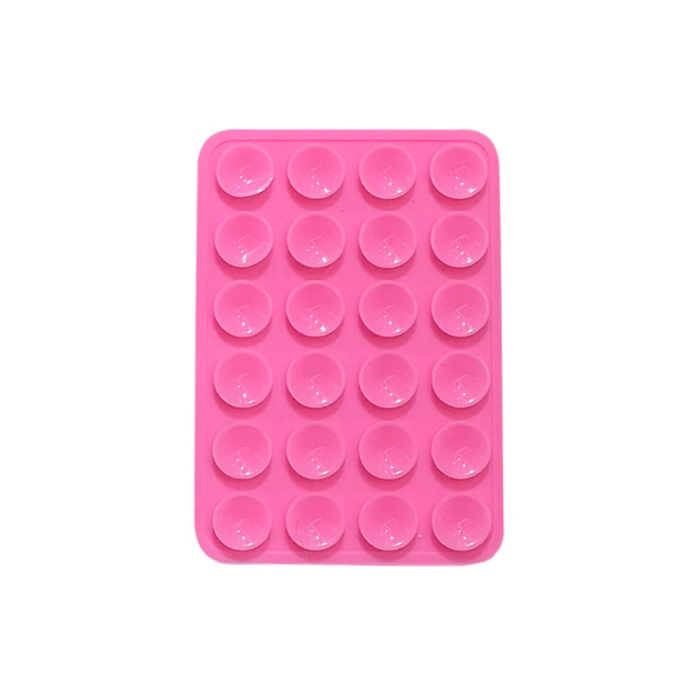 Candy Color Suction Cup Silicone Phone Backed sticker Suction Pad phone holder Backed Adhesive Rubber Sucker Pad For Fixed Pad