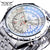JARAGAR 212 Elegant Automatic Mechanical Watches for Man Hollowing Dial Chronograph Luminous Multifunctional Men Wristwatch
