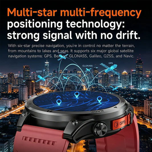 The 2026 new smartwatch is equipped with a built-in GPS 1.46-inch AMOLED screen compass and multiple sports modes