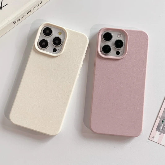 Leather Phone Case For iPhone 17 Pro Max 16 13 11 15 14 Plus 12 17 Air 17Promax 16promax Shockproof Soft TPU Funda Cover Coque
