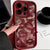 For iPhone 16 16E Cases iPhone 15 Pro Max Valentines Wine Red Lip Print Case For iPhone 17 Air 14 13 12 11 XS XR X 7 8Plus Cover