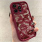 For iPhone 16 16E Cases iPhone 15 Pro Max Valentines Wine Red Lip Print Case For iPhone 17 Air 14 13 12 11 XS XR X 7 8Plus Cover