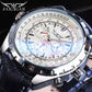 JARAGAR 212 Elegant Automatic Mechanical Watches for Man Hollowing Dial Chronograph Luminous Multifunctional Men Wristwatch