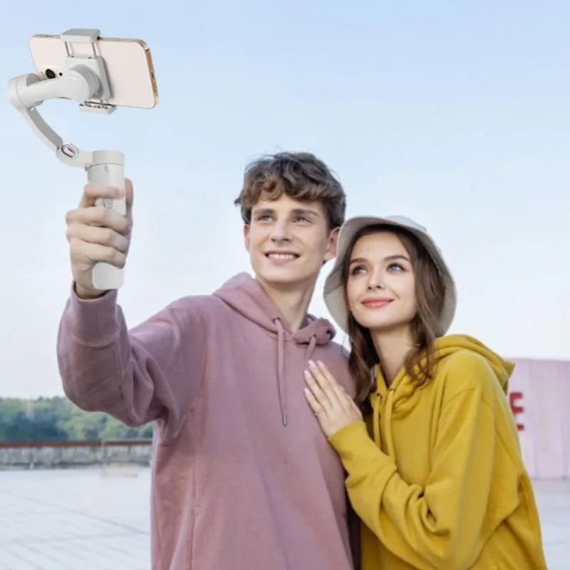 3-Axis Phone Gimbal, AI Face Tracking, Gesture Ctrl, 360° Rotate, 10H Battery, Foldable, for IPhone Android Vlog Live
