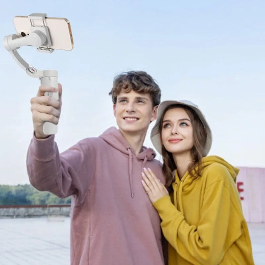 3-Axis Phone Gimbal, AI Face Tracking, Gesture Ctrl, 360° Rotate, 10H Battery, Foldable, for IPhone Android Vlog Live