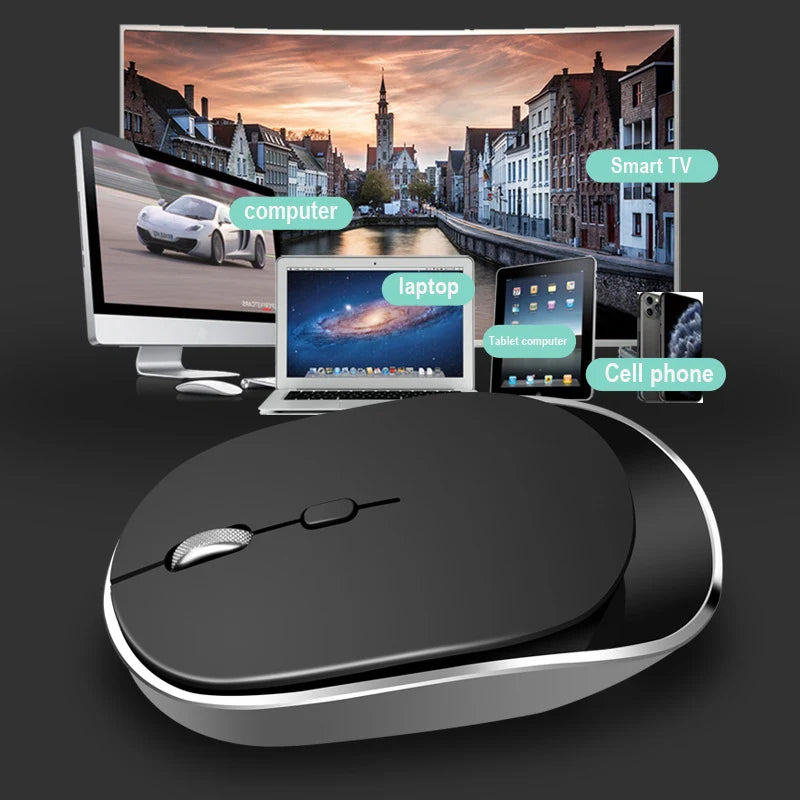 Wireless Mouse For Laptop PC Bluetooth RGB Rechargeable Mouses Wireless Computer Silent Mice LED Backlit Ergonomic Gaming Mause